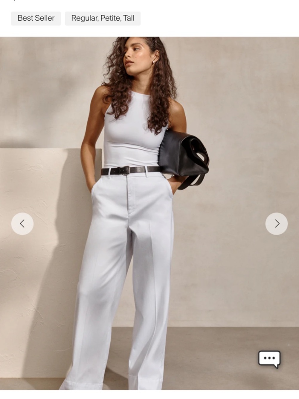 SPANX White High-Rise Wide-Leg Trousers
